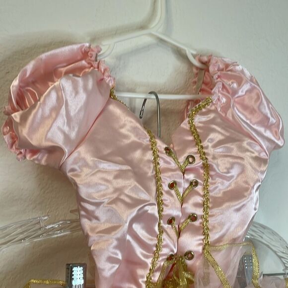 Christmas girls snowflake printed dance dress sequin | pink | size Small - Picture 3 of 7